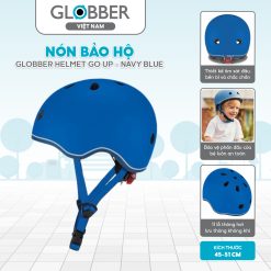 Nón bảo hộ Globber Helmet Go Up size XXS/XS (45-51cm), Navy Blue